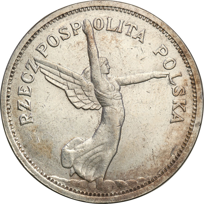 II RP. 5 złotych 1928 Nike bez znaku mennicy